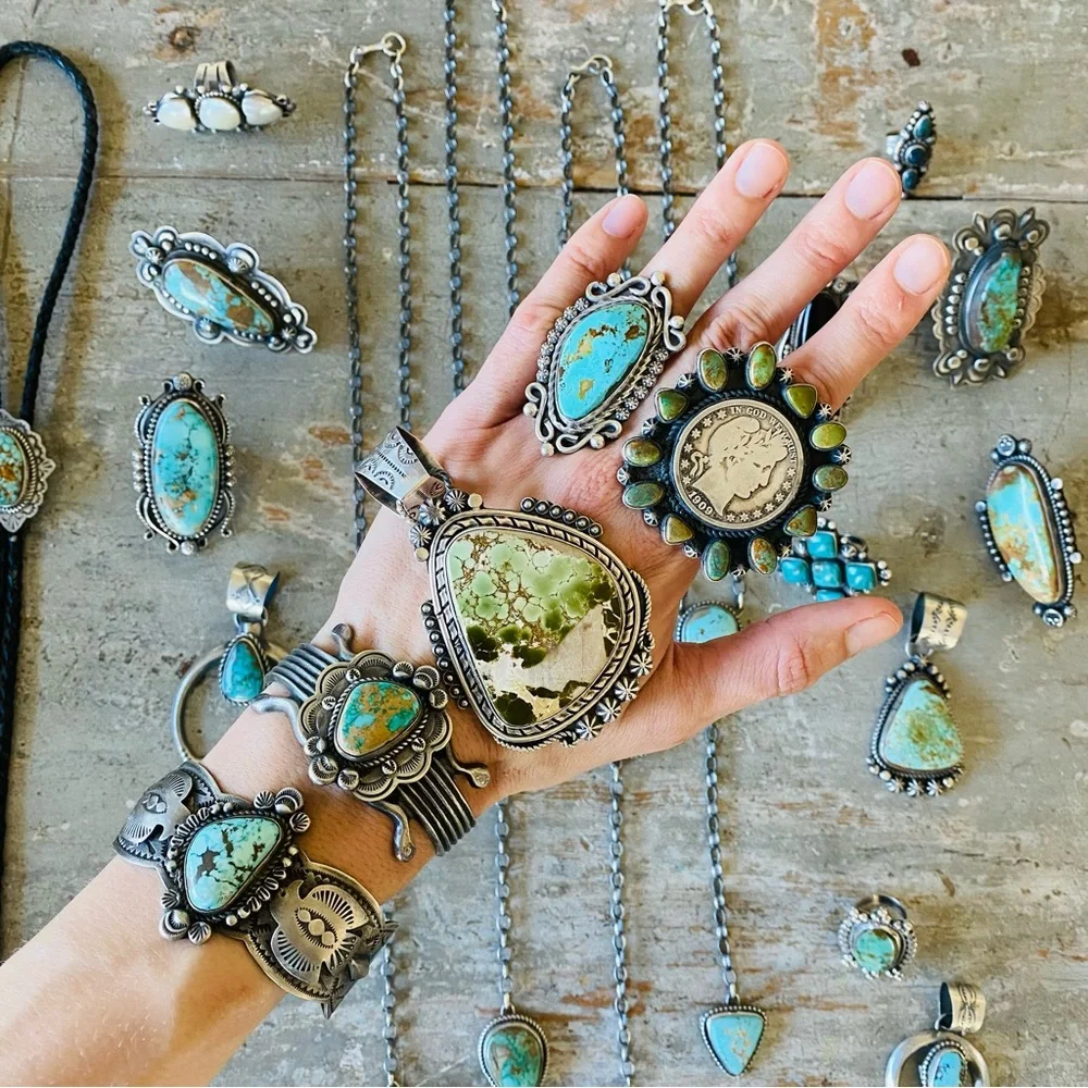 SOLD ♥️ Apache ♥️ Rosella Paxson Sterling Silver & Turquoise Ring - Picture 13 of 14